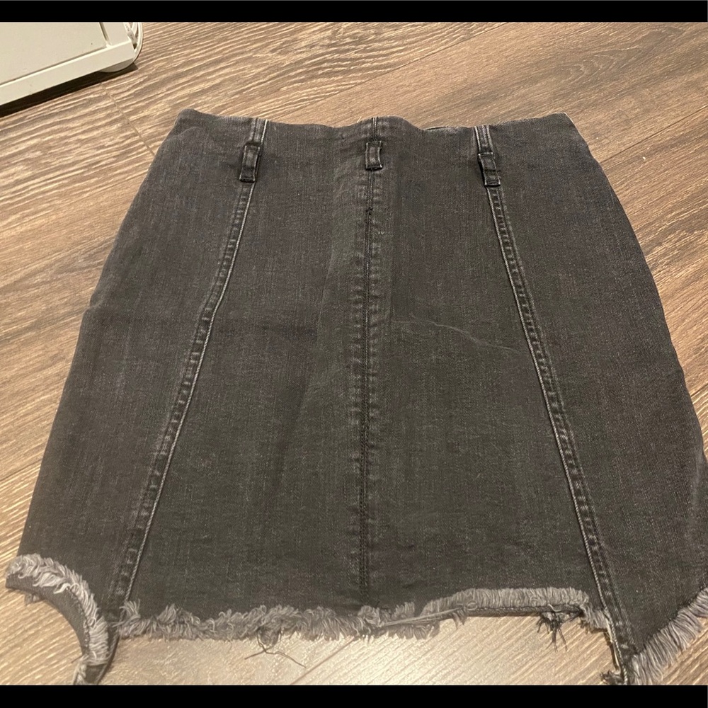 Black jeans skirt